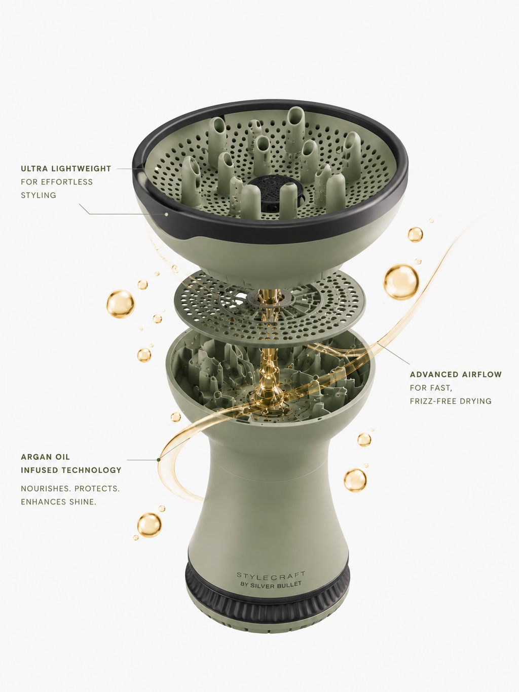 Silver Bullet Hair Diffuser & Dryer