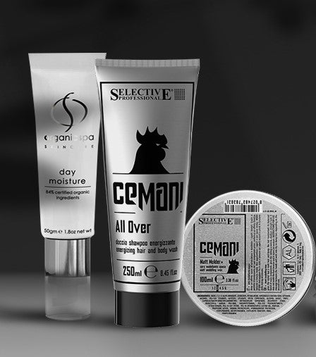 Selective Professional Men’s Essentials Face Moisturiser, Body Wash and Styling Clay