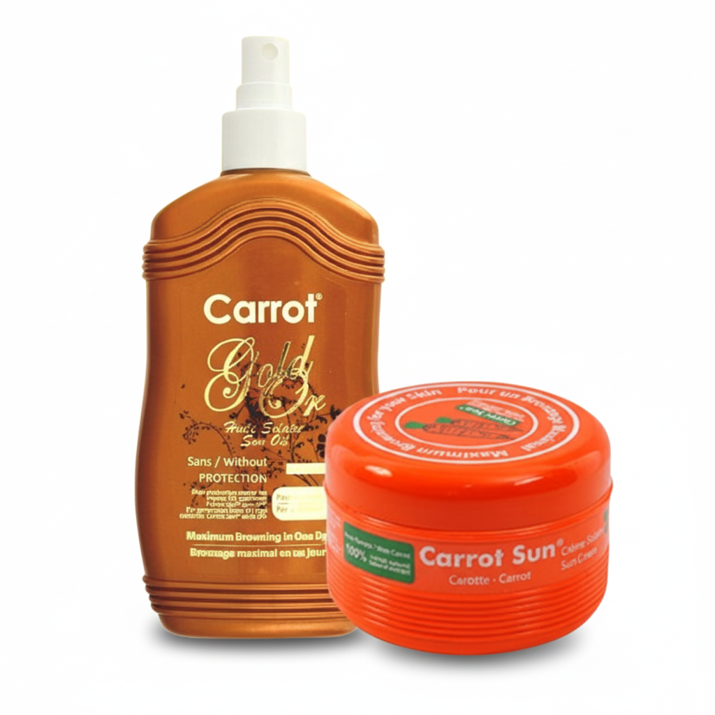 Carrot Sun Combo - Gold Tanning Oil + Carrot Tanning Cream