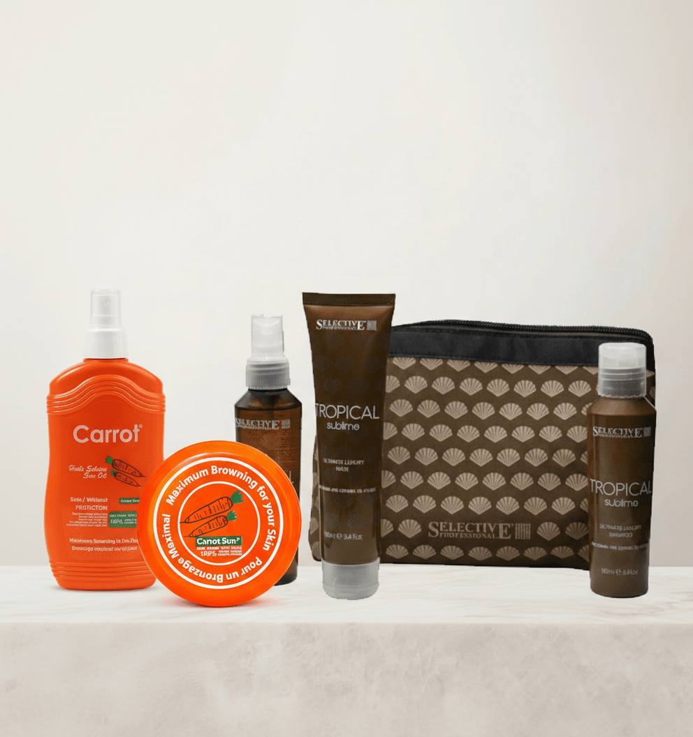 Carrot Sun Carrot Tub 350ml & Spray 200ml + Selective Professional Tropical Kit 100ml each