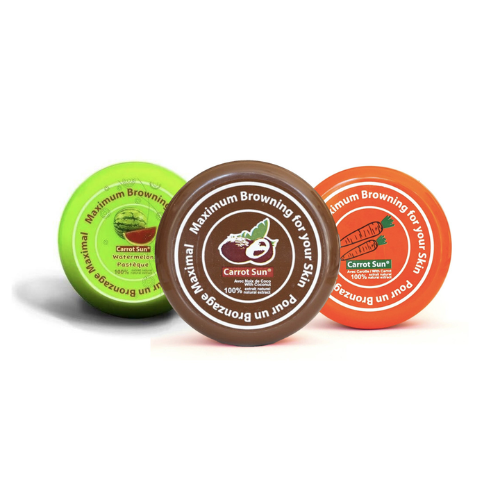 Carrot Sun Tanning Cream Tub Trio