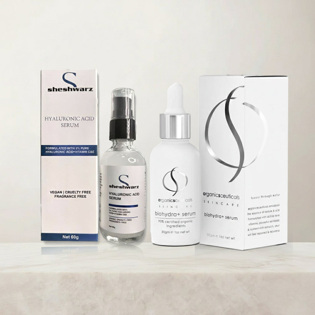 Organic Spa Biohydra 30g + Sheshwarz Hyaluronic Acid 60g - Double Up On Hyaluronic Acid