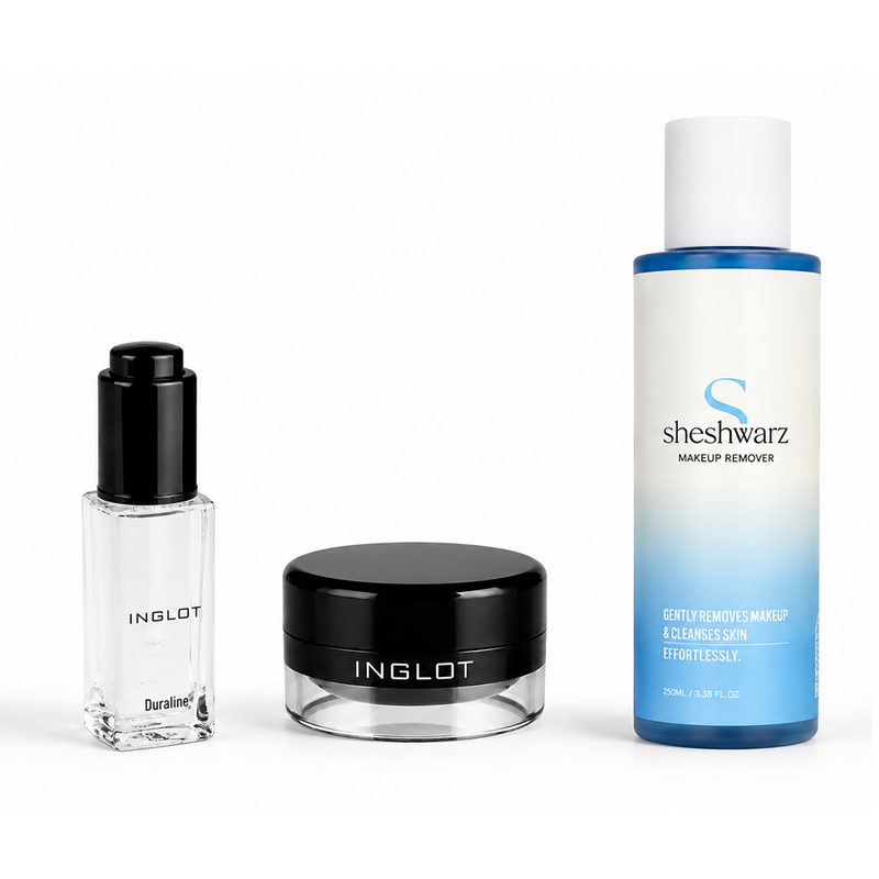 INGLOT Eyeliner 77 and Duraline Killer Couple with Sheshwarz Makeup Remover