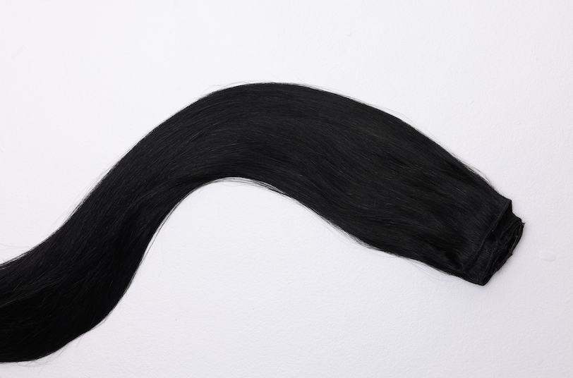 KM HAIR 5pc Clip-In Extensions - Cleopatra (Jet Black) 135g