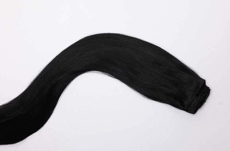KM HAIR 5pc Clip-In Extensions - Cleopatra (Jet Black) 135g