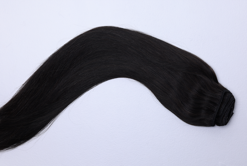 KM HAIR 5pc Clip-In Extensions - Dark Night (Natural Black) 135g