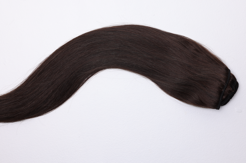 KM HAIR 5pc Clip-In Extensions - Dusk (Darkest Brown) 135g