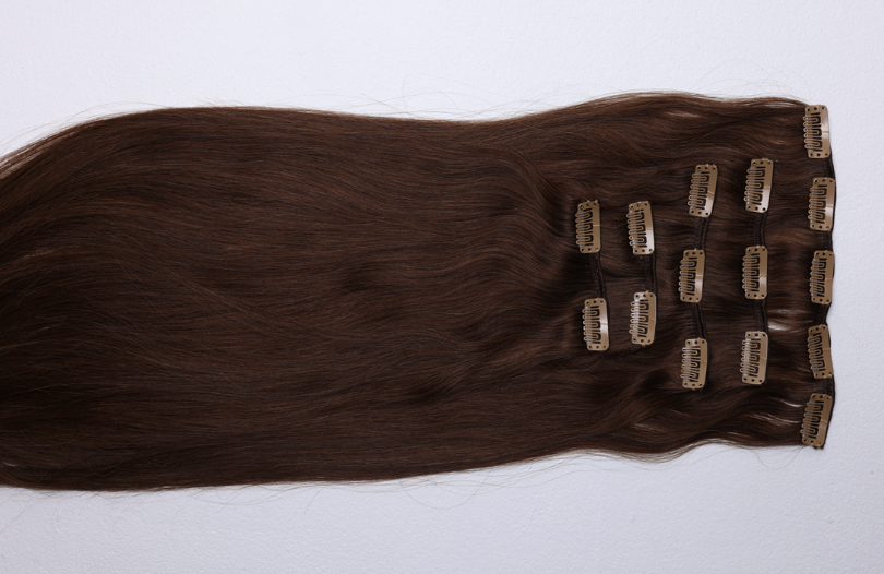 KM HAIR 5pc Clip-In Extensions - Sinai (Middle Brown) 135g