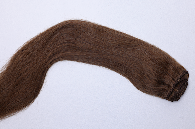 KM HAIR 5pc Clip-In Extensions - Sphinx (Middle Light Brown) 135g