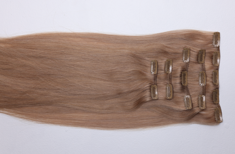 KM HAIR 5pc Clip-In Extensions - Nile (Dark Ash Brown) 135g