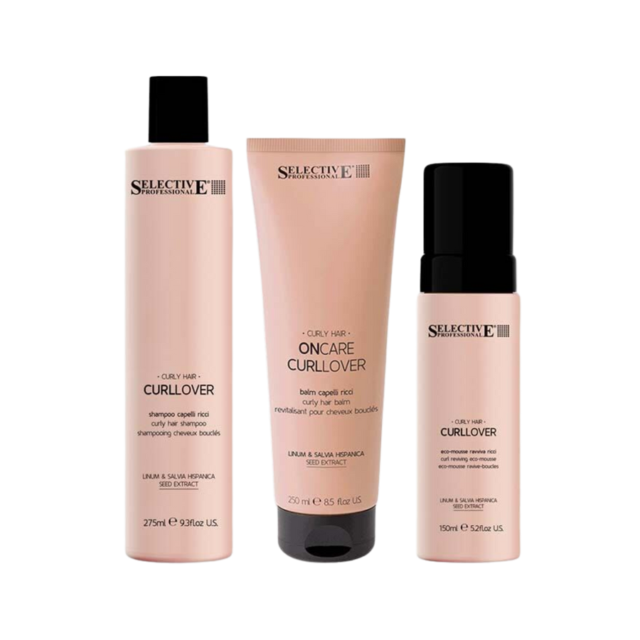 Selective Professional Curllover Bundle Shampoo 275ml, Conditioner 250ml, and Reviving Eco-Mousse 150ml