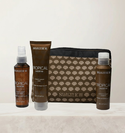 Selective Professional Tropical Kit - Travel Shampoo, Conditioner, and Spray Oil 3 x 100ml