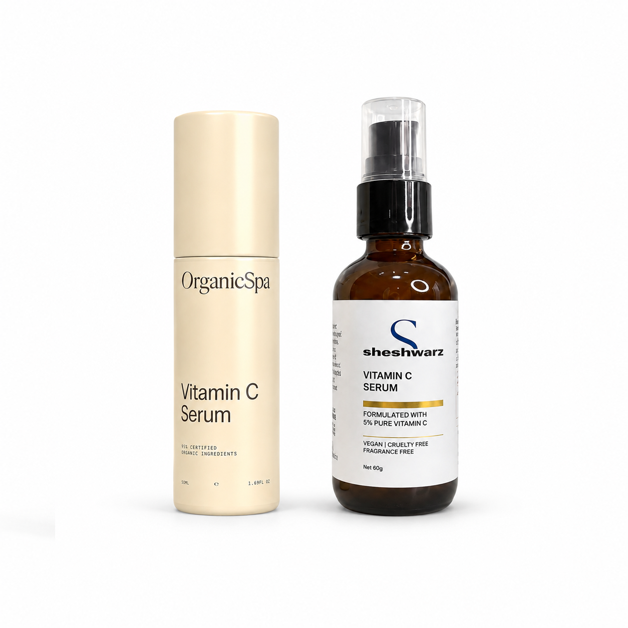 Vitamin C Duo - Organic Spa Vitamin C and Sheshwarz Vitamin C Serums