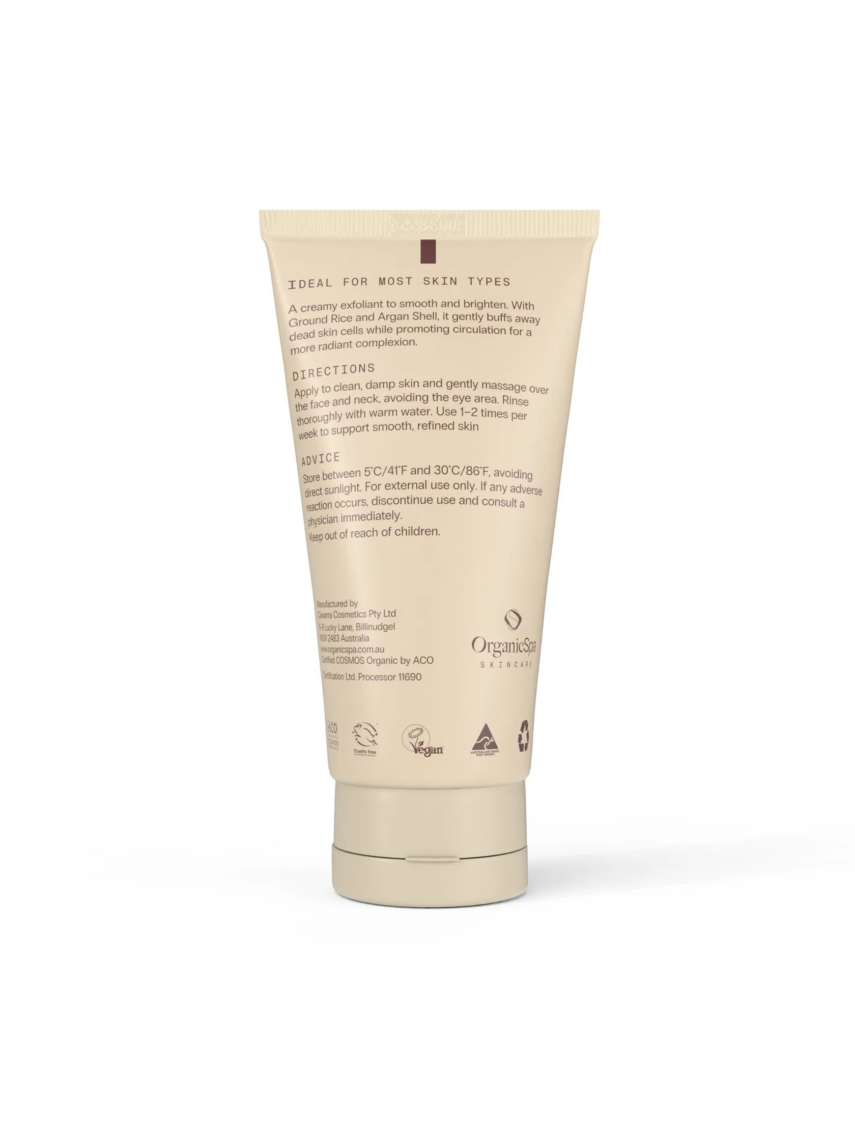 Organic Spa Face Exfoliant 75ml